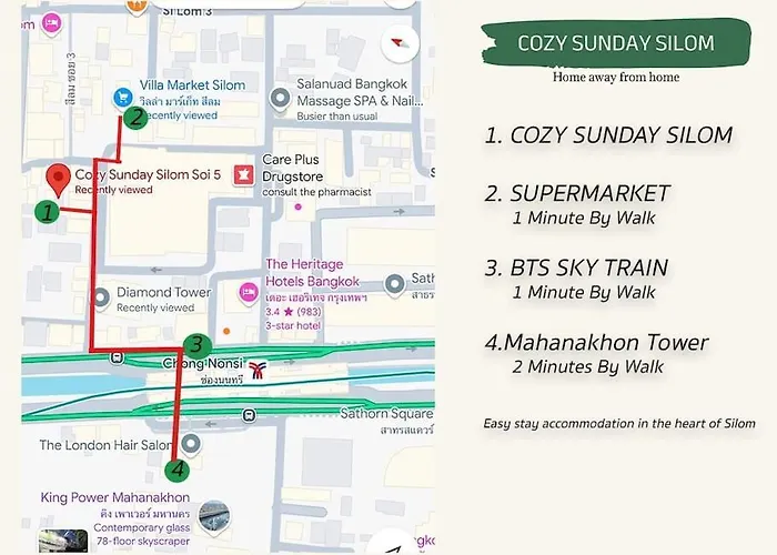 Cozy For 3 Guests At Center-silom - 5b Апартаменты